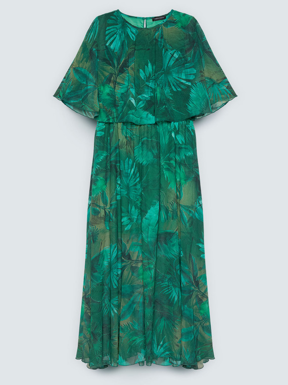Dream long dress tropical print