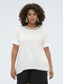 T-shirt en jersey avec d&eacute;tail crochet image number 0