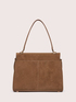 Handbag with front pocket and rigid handle image number 1