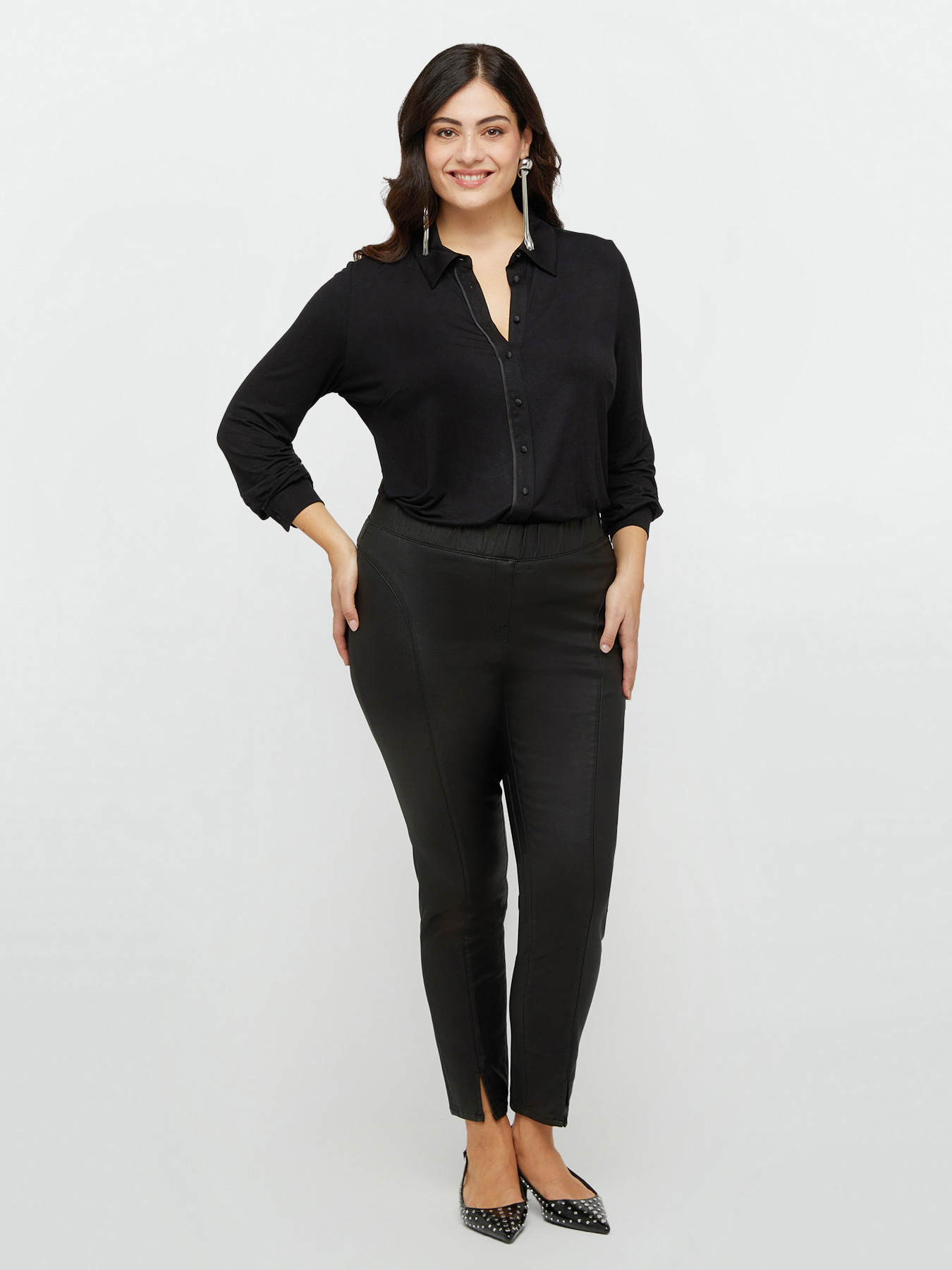 Jersey-Hemdbluse image number 0