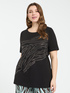Cotton t-shirt with zebra print hotfix image number 0