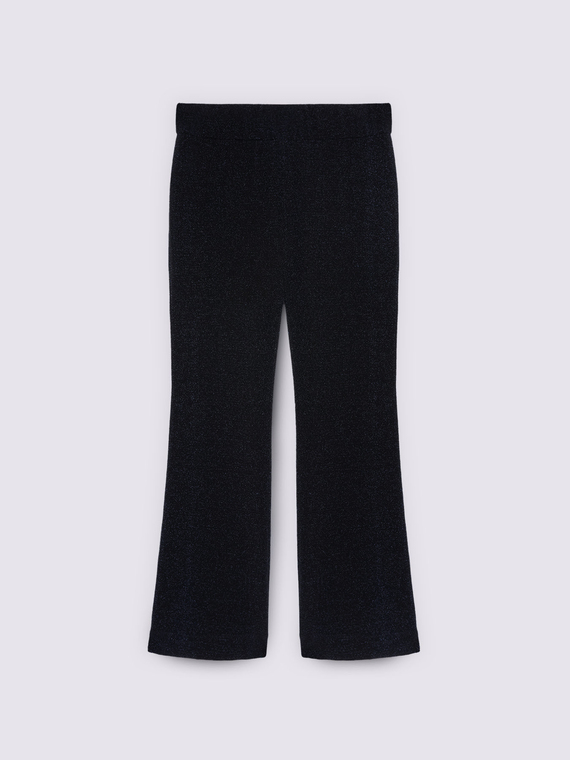 Pantaloni Flare scuba lurex