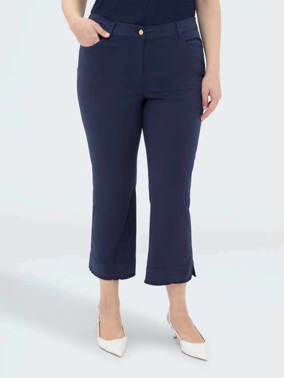 Pantalon Kick Flare en coton l&eacute;ger