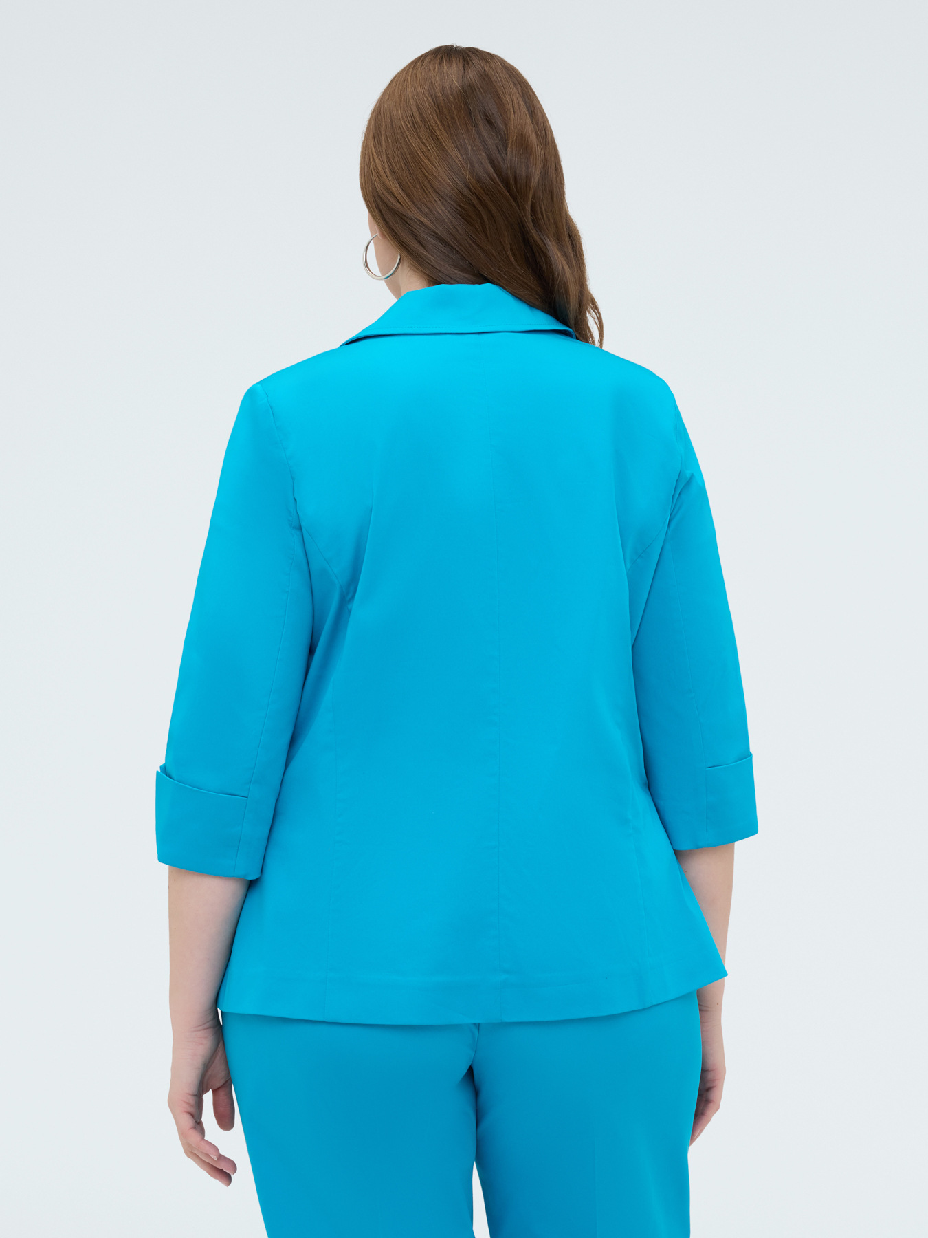 Cotton blend blazer with lapels image number 1