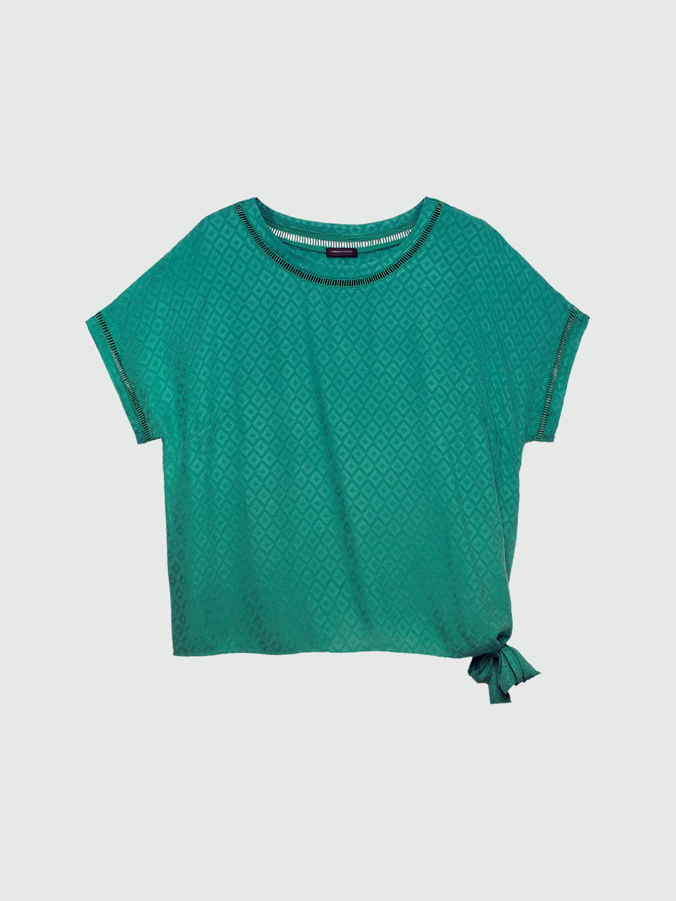Blusa a disegni etnici in viscosa LENZING&trade; ECOVERO&trade; image number 4