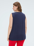 Two-tone viscose top with embellishments image number 1