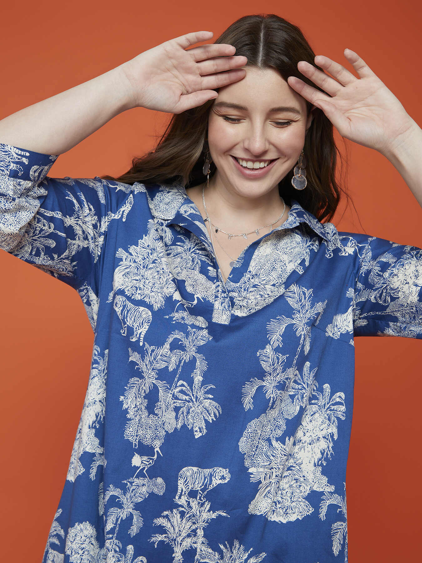 Jungle print dress image number 4