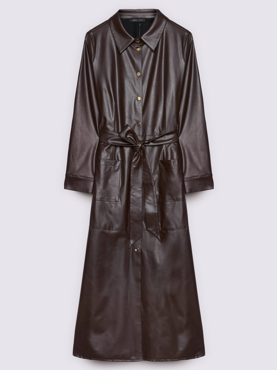 Long shirtdress with belt