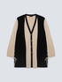 Two-tone cardigan with strings image number 4
