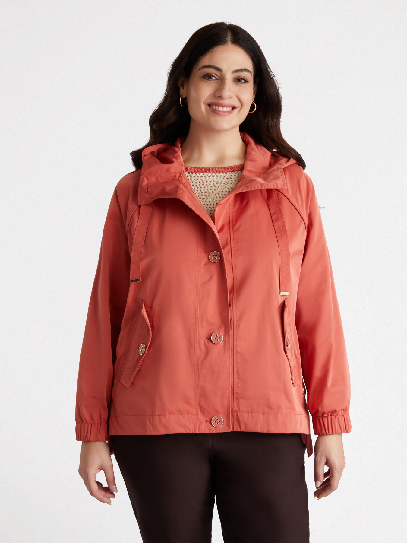 Papaya coloured parka image number 3