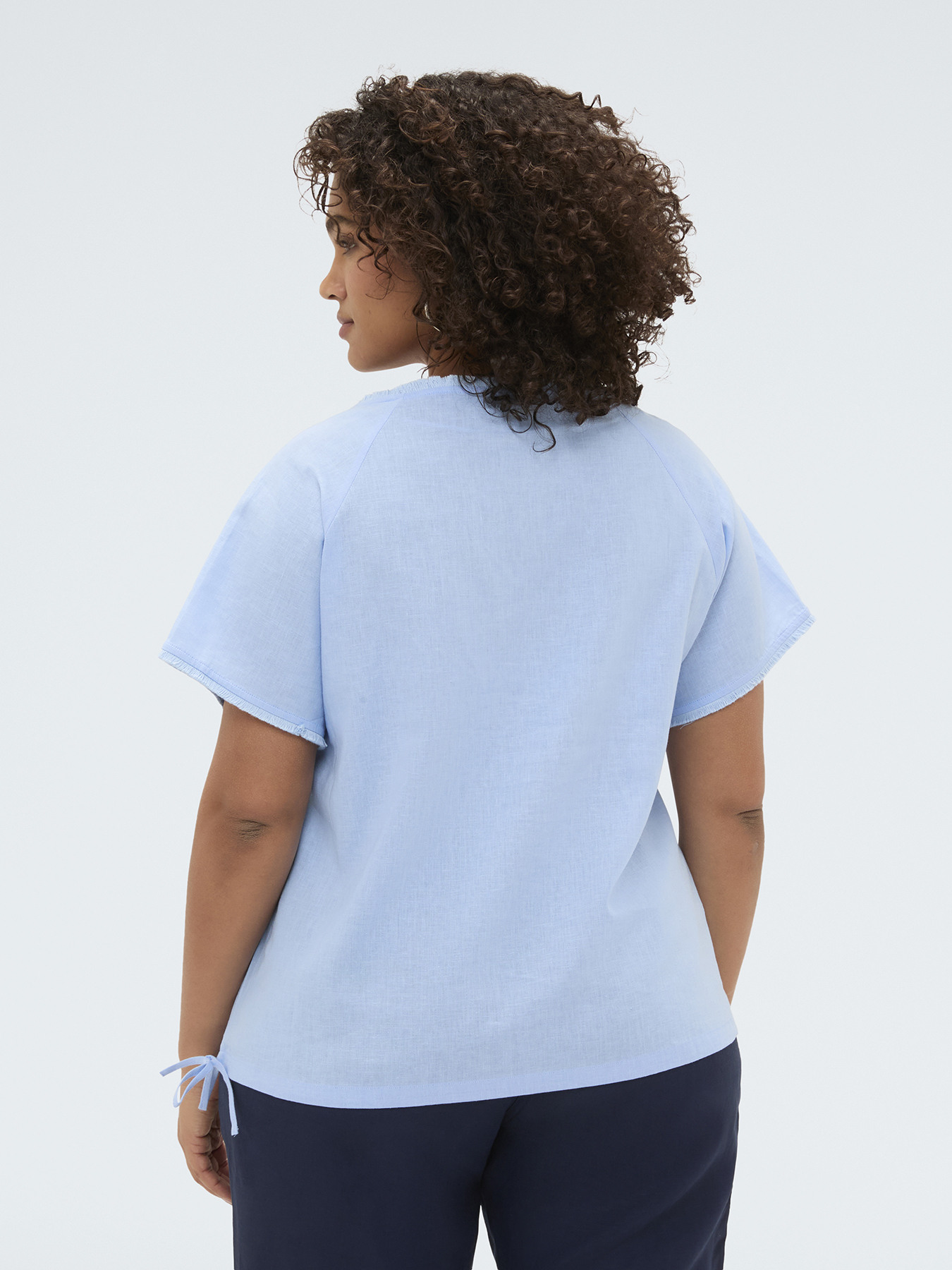 Mixed linen T-shirt image number 1