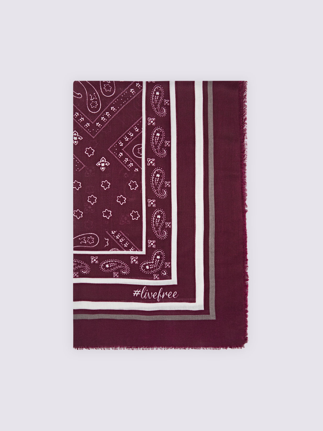 Long scarf with paisley print image number 1