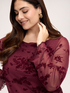 Tulle T-shirt with flock embroidery image number 3