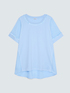 Two-tone linen blend T-shirt image number 1