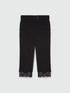 Cropped trousers with lace on the hem image number 5