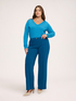 Pantalones Wide Leg en tejido stretch image number 4
