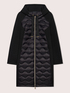 Bi-material down jacket with hood image number 4