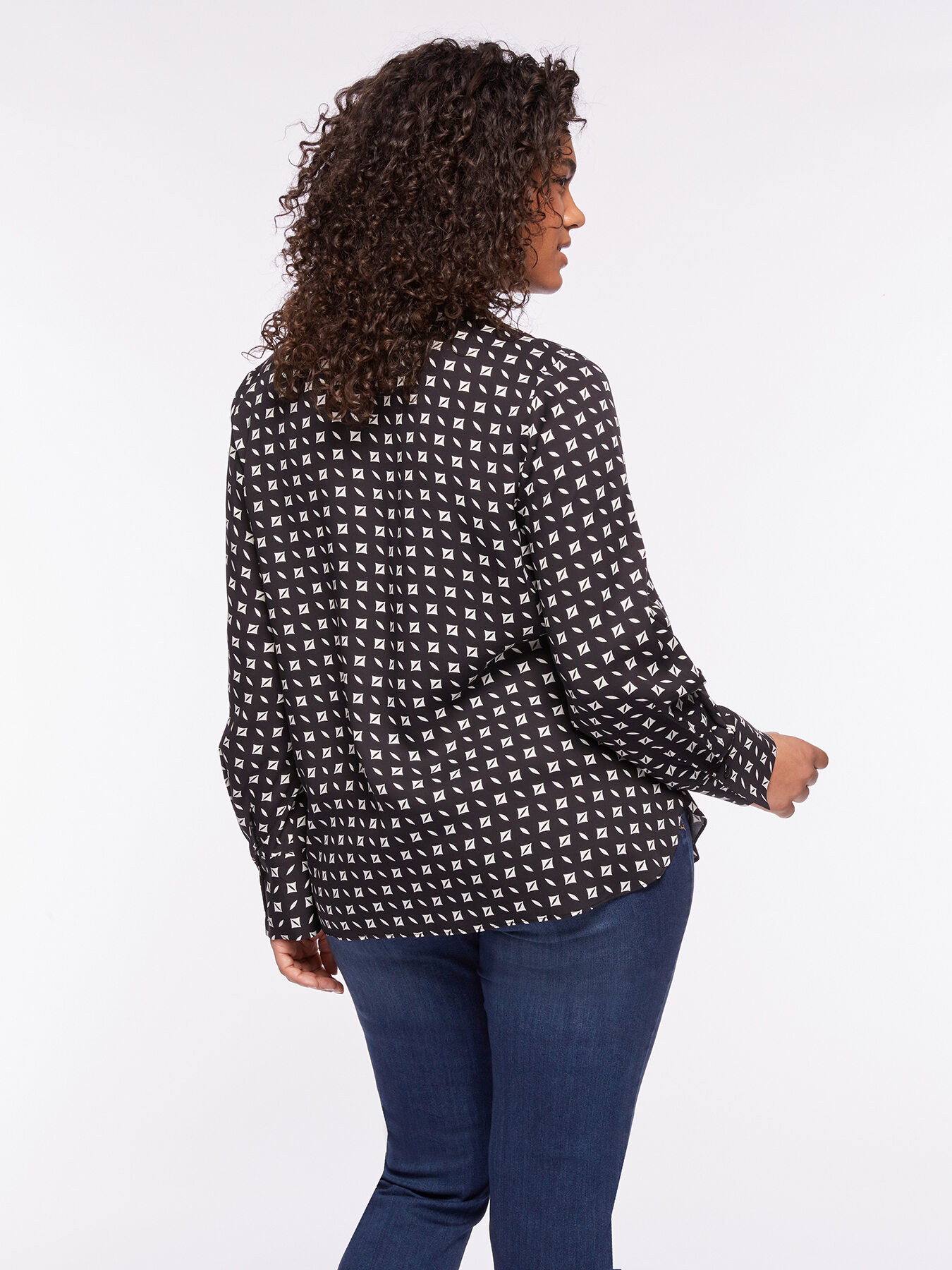 Printed ECOVERO&trade; viscose shirt image number 1