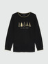 Sweatshirt with embroidered Christmas trees image number 4