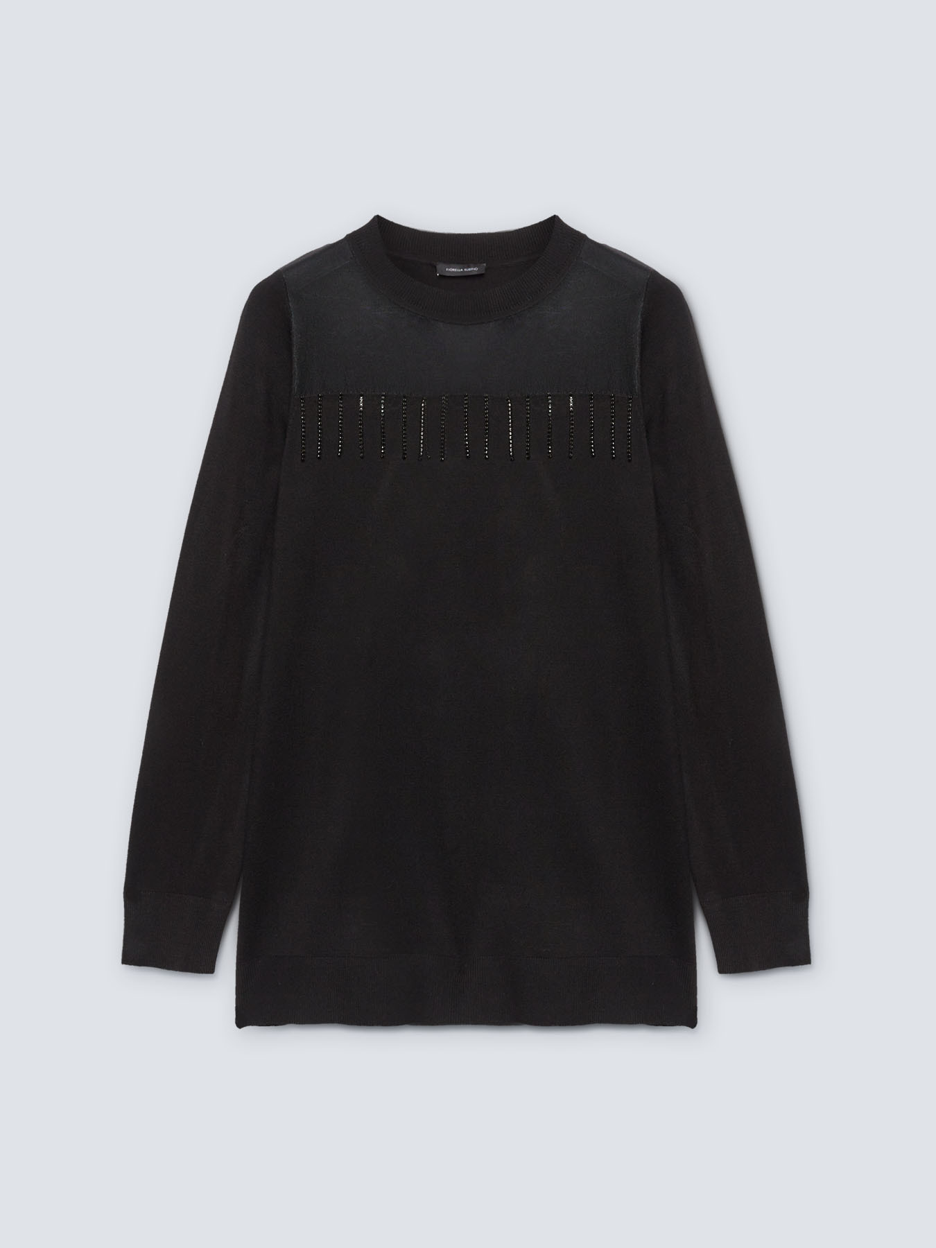 Pull avec insert transparent et broderie image number 3