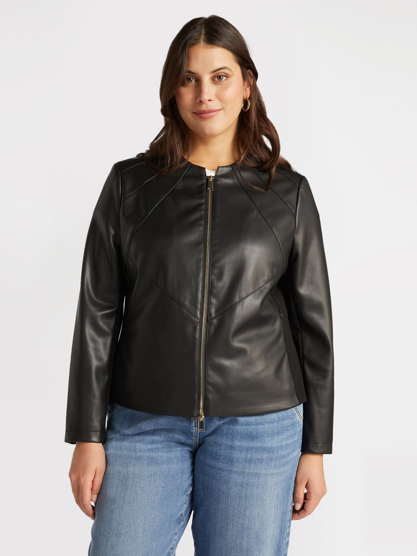 Bikerjacke aus laminiertem Stoff image number 2