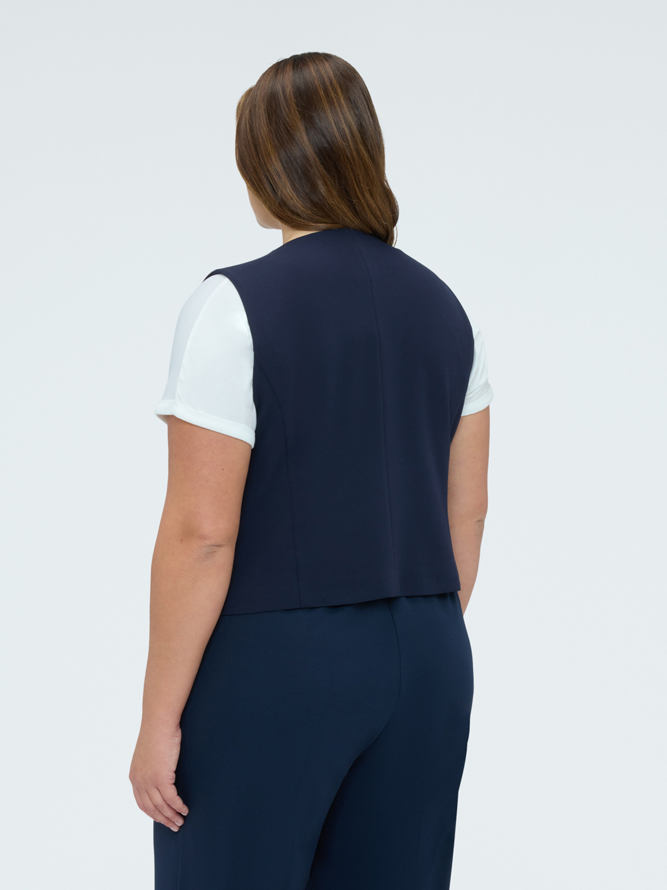 Stretch fabric vest image number 1