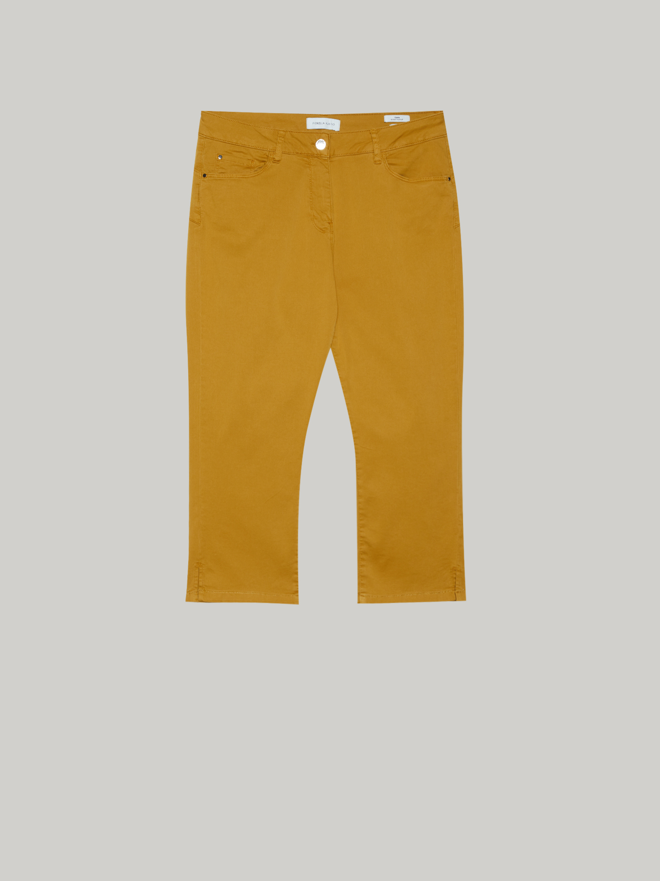 Pantaloni capri in cotone stretch image number 0