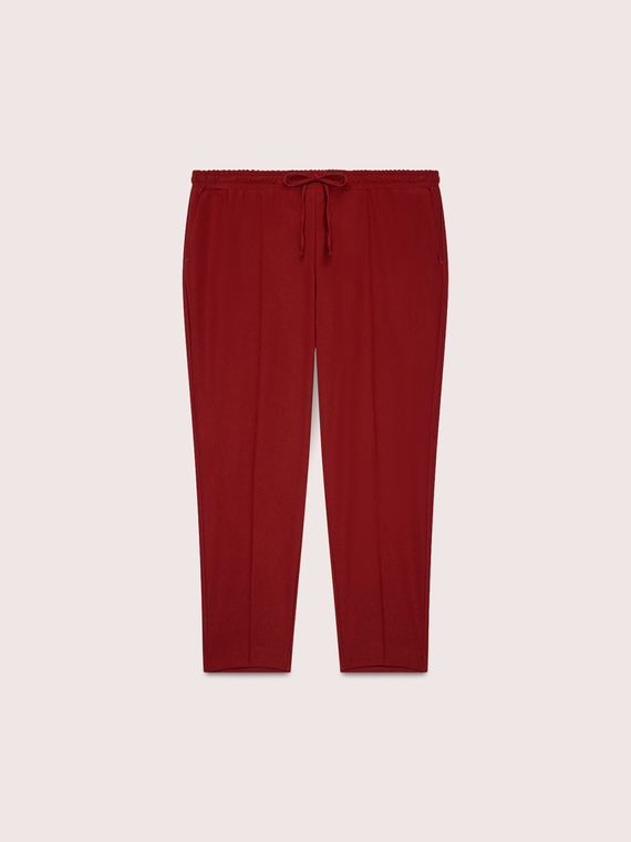 Straight leg trousers with drawstring