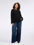 Lurex sweater with boat neckline image number 0