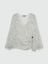 Blusa a pois con pieghe sul fianco image number 4