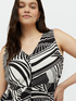 Vestito lungo stampa black and white image number 0
