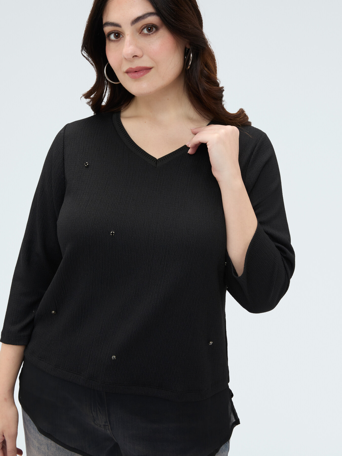 T-shirt en jersey avec applications image number 3