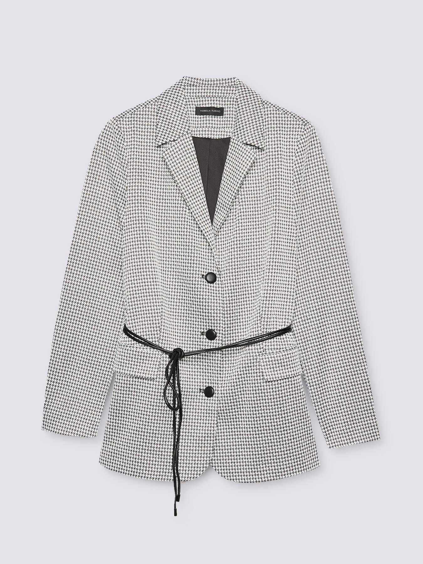 Blazer pied-de-poule avec ceinture image number 5