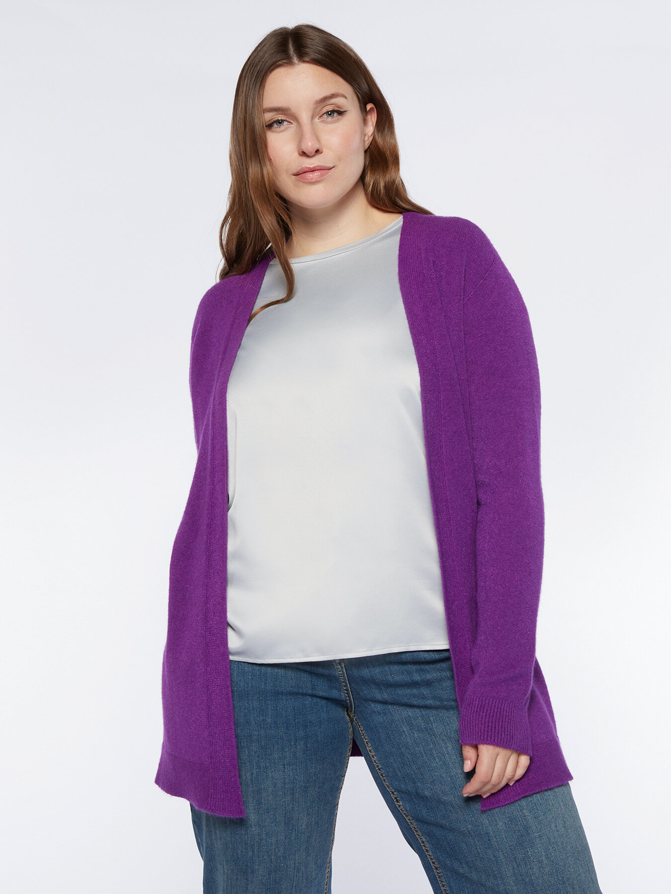 C&aacute;rdigan largo abierto en la parte delantera image number 0