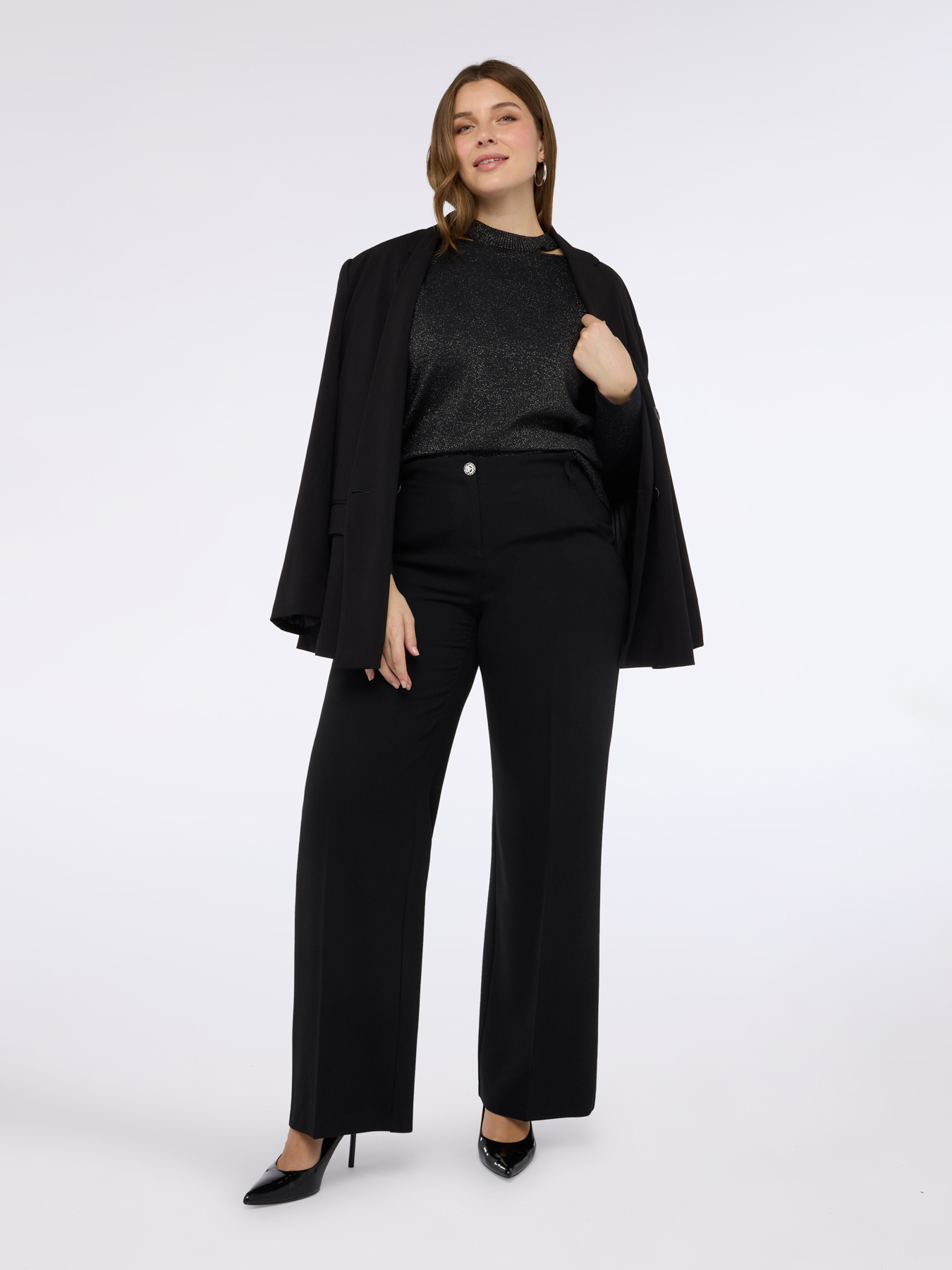 Lurex-Shirt mit Cut-Out-Details image number 3