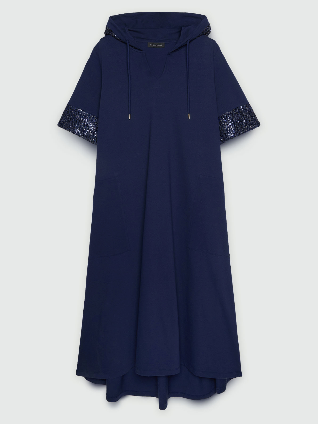 Dress with hood and embroidery image number 4