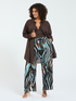 Palazzo-Hose mit Zebramuster aus Jersey image number 3