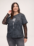 T-shirt with lace sleeves image number 0