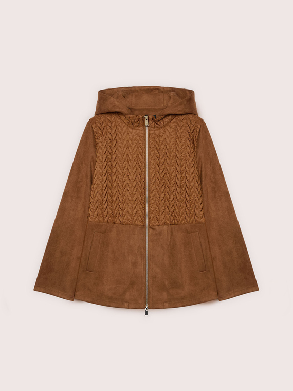 Soft touch bi-material jacket