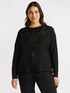 Cardigan mit Nieten und Spitzendetail image number 0