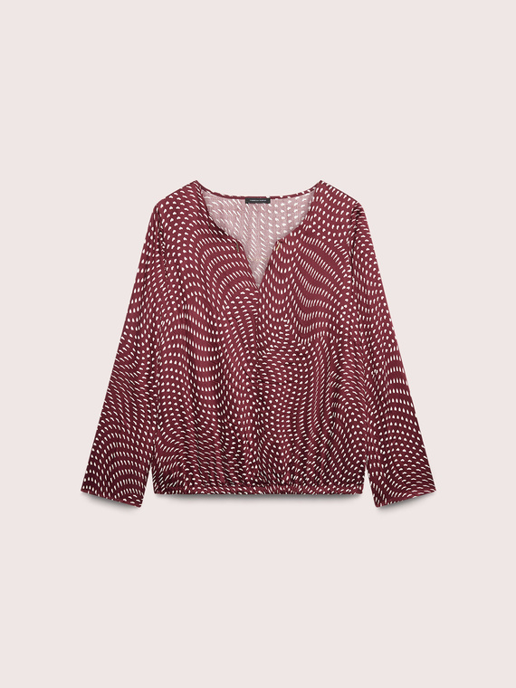 Blouse with heart print