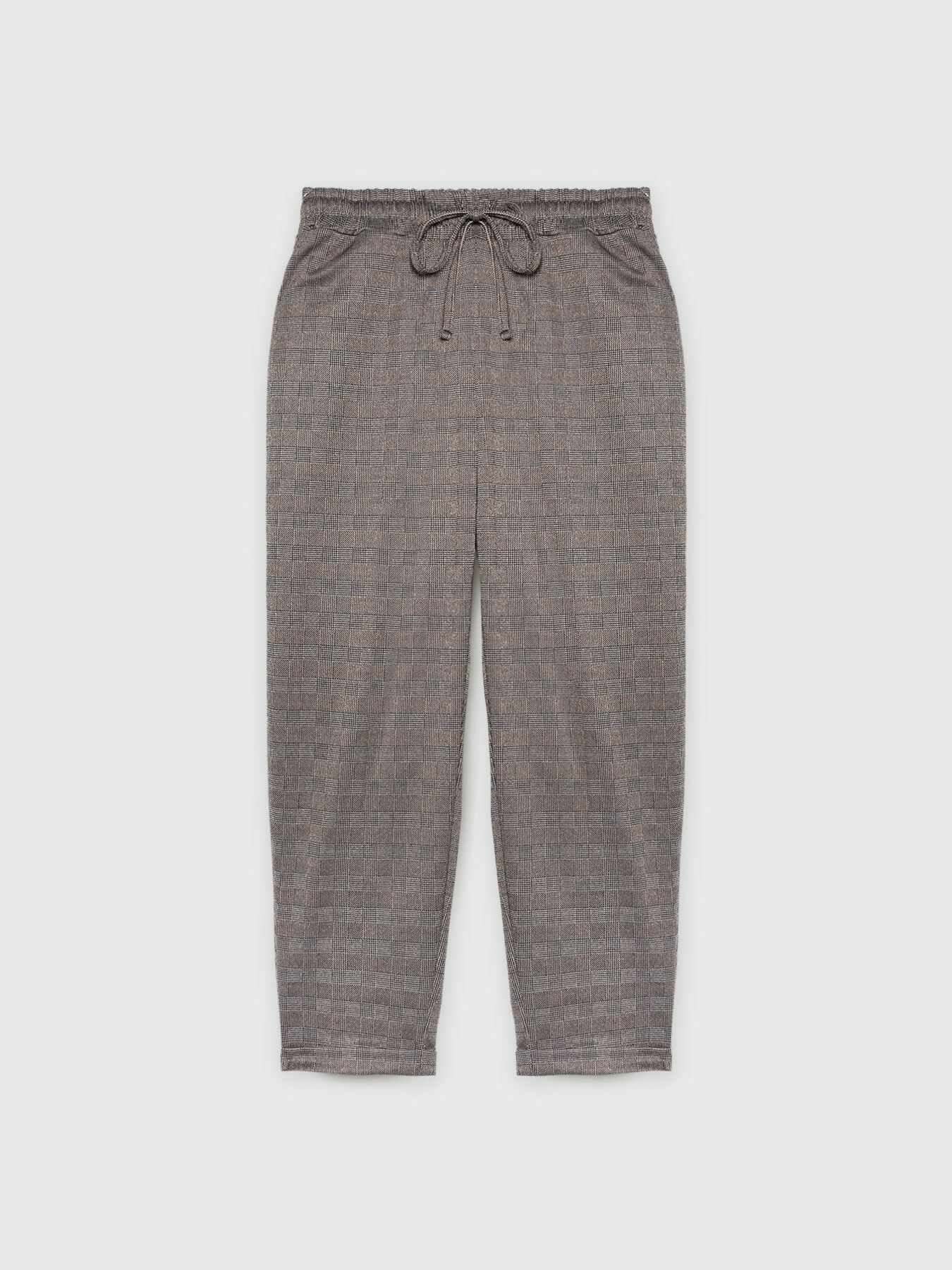 Pantalones joggers con estampado de cuadros de l&uacute;rex image number 4