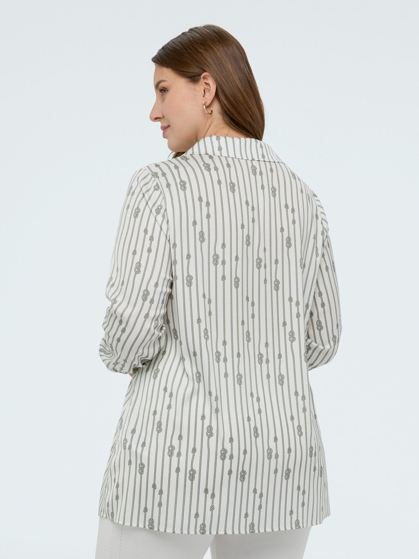 Camisa estampada a rayas con nudos image number 2