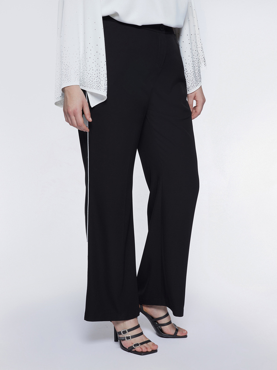 Palazzo trousers with white edges