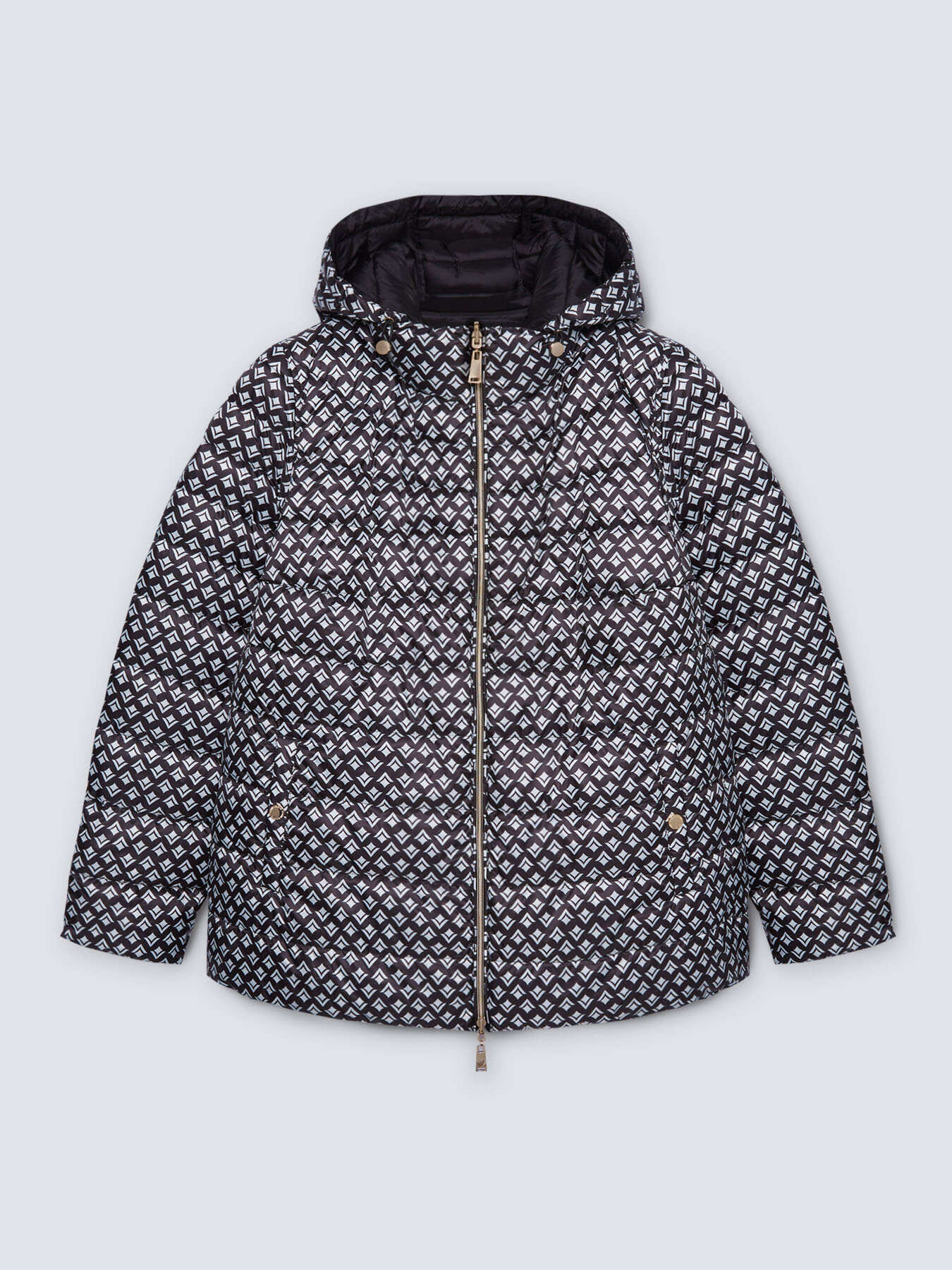 Reversible down jacket with graphic print image number 0