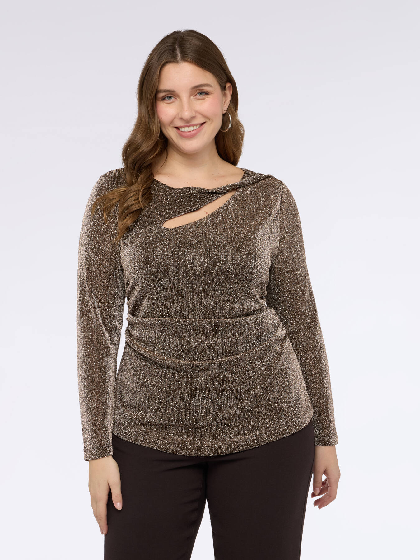 T-shirt in jersey con strass image number 0