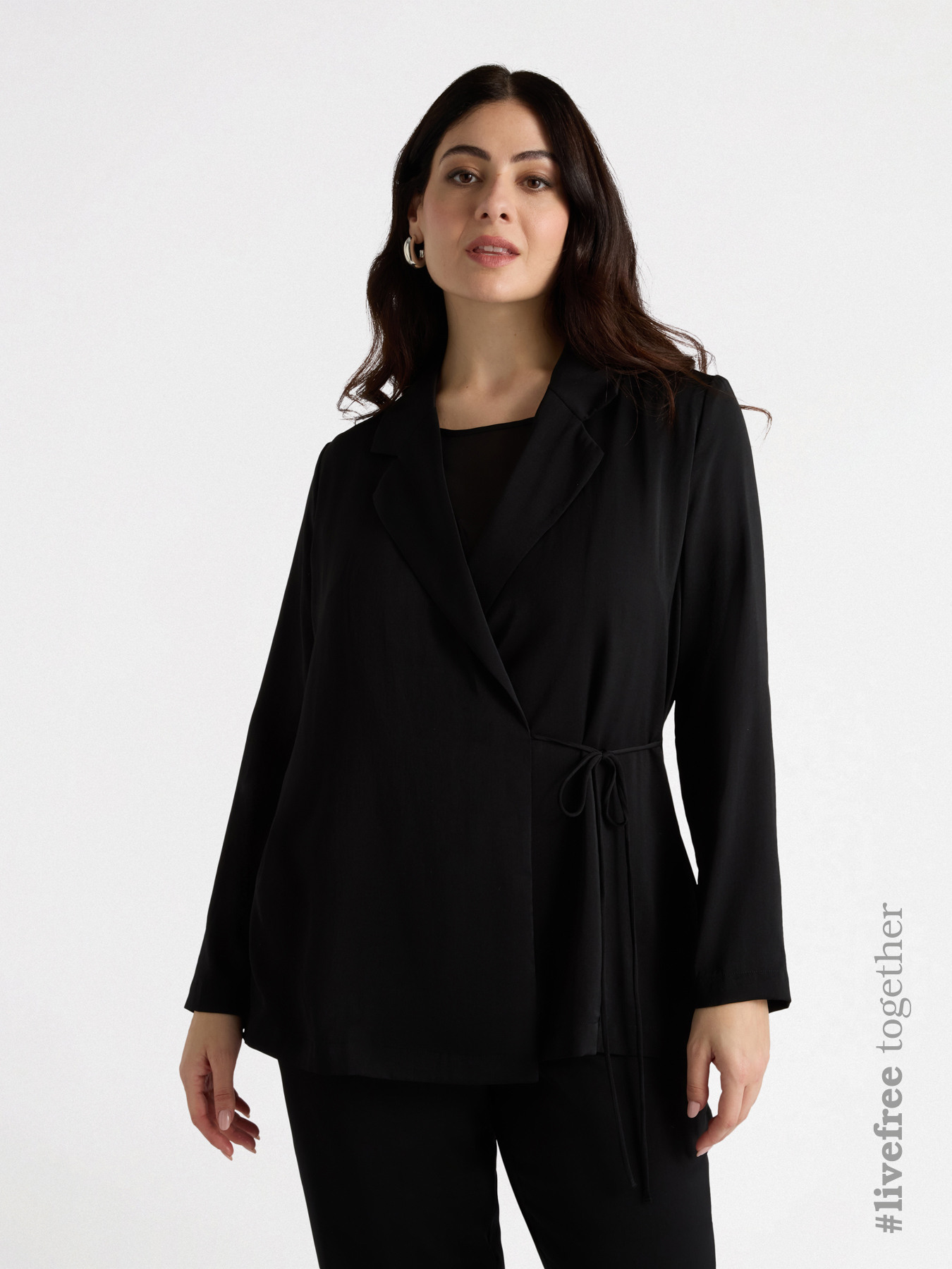 Blazer leggero in raso image number 0