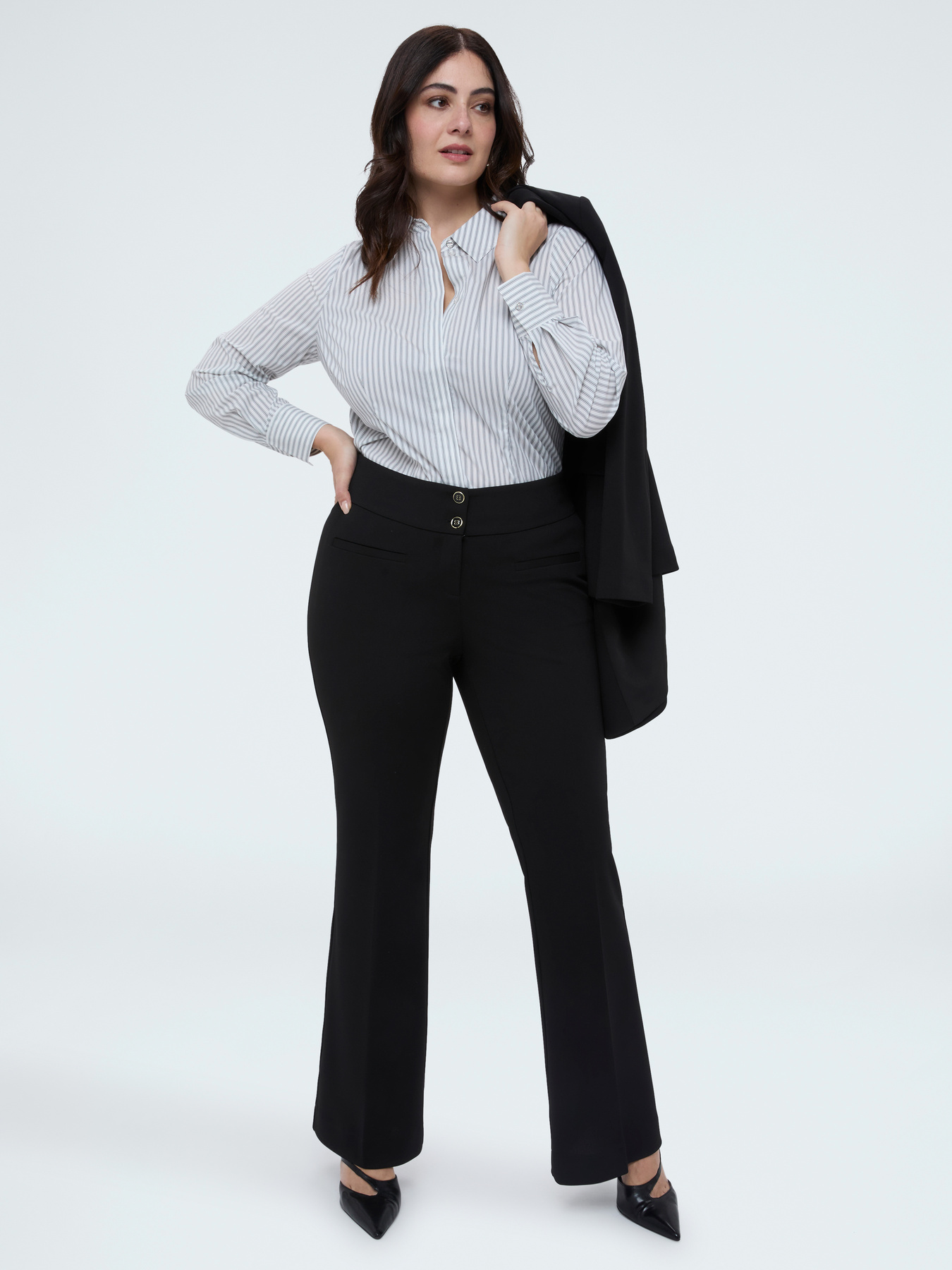 Camicia a righe in cotone image number 3