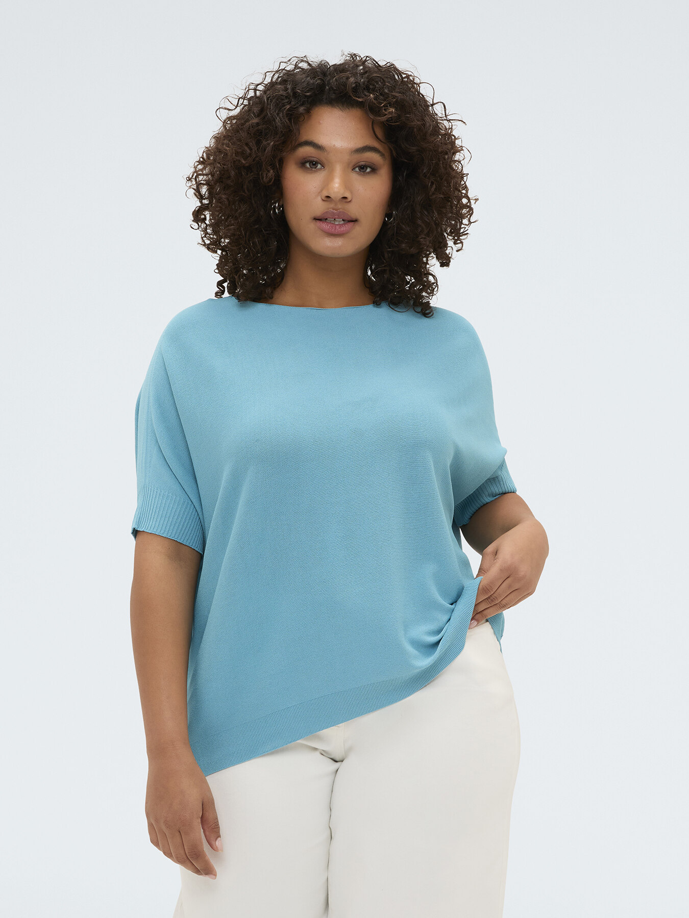 Pull m&eacute;lange viscose encolure bateau image number 0