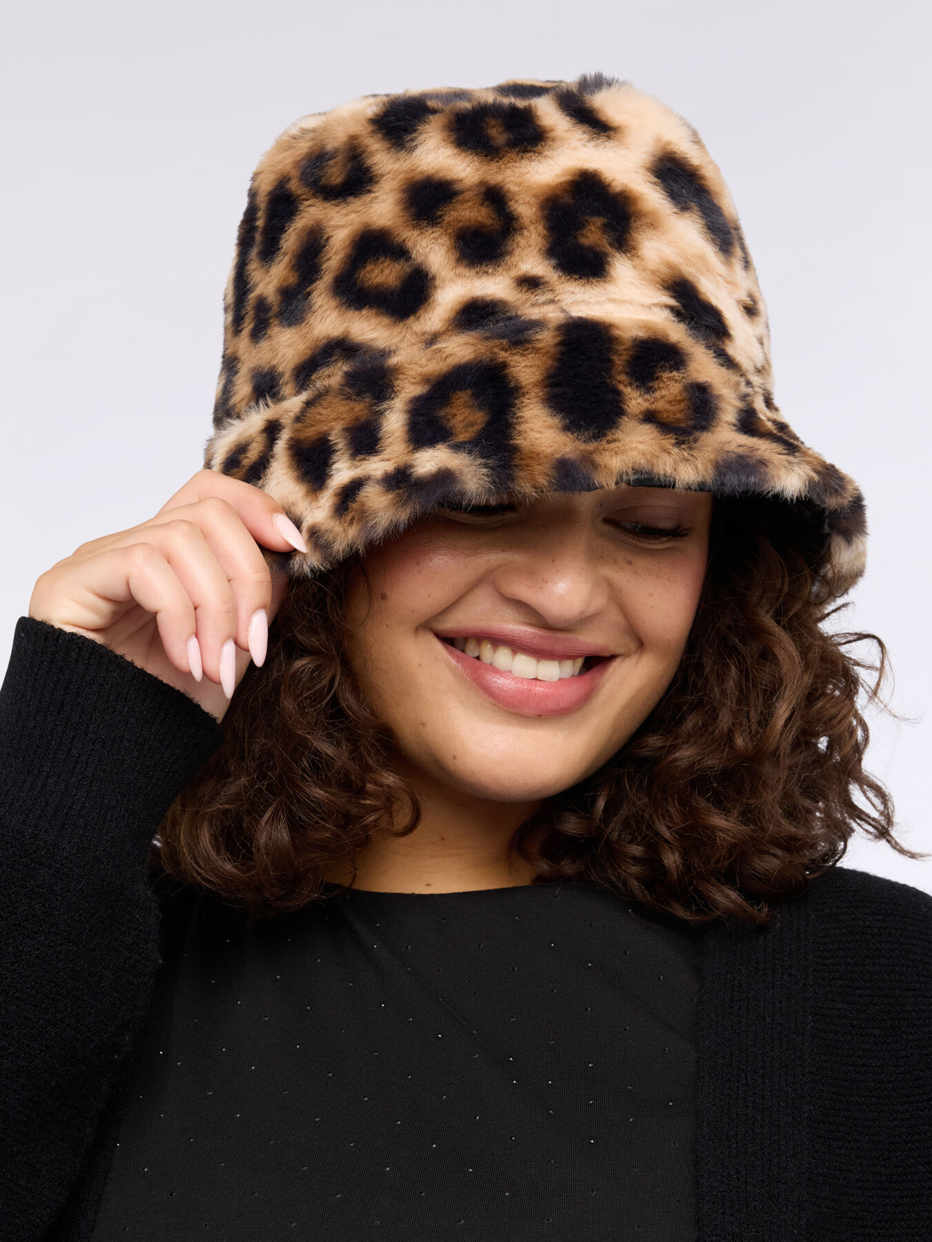 Spotted plush hat image number 0